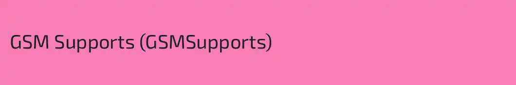GSM Supports (GSMSupports)